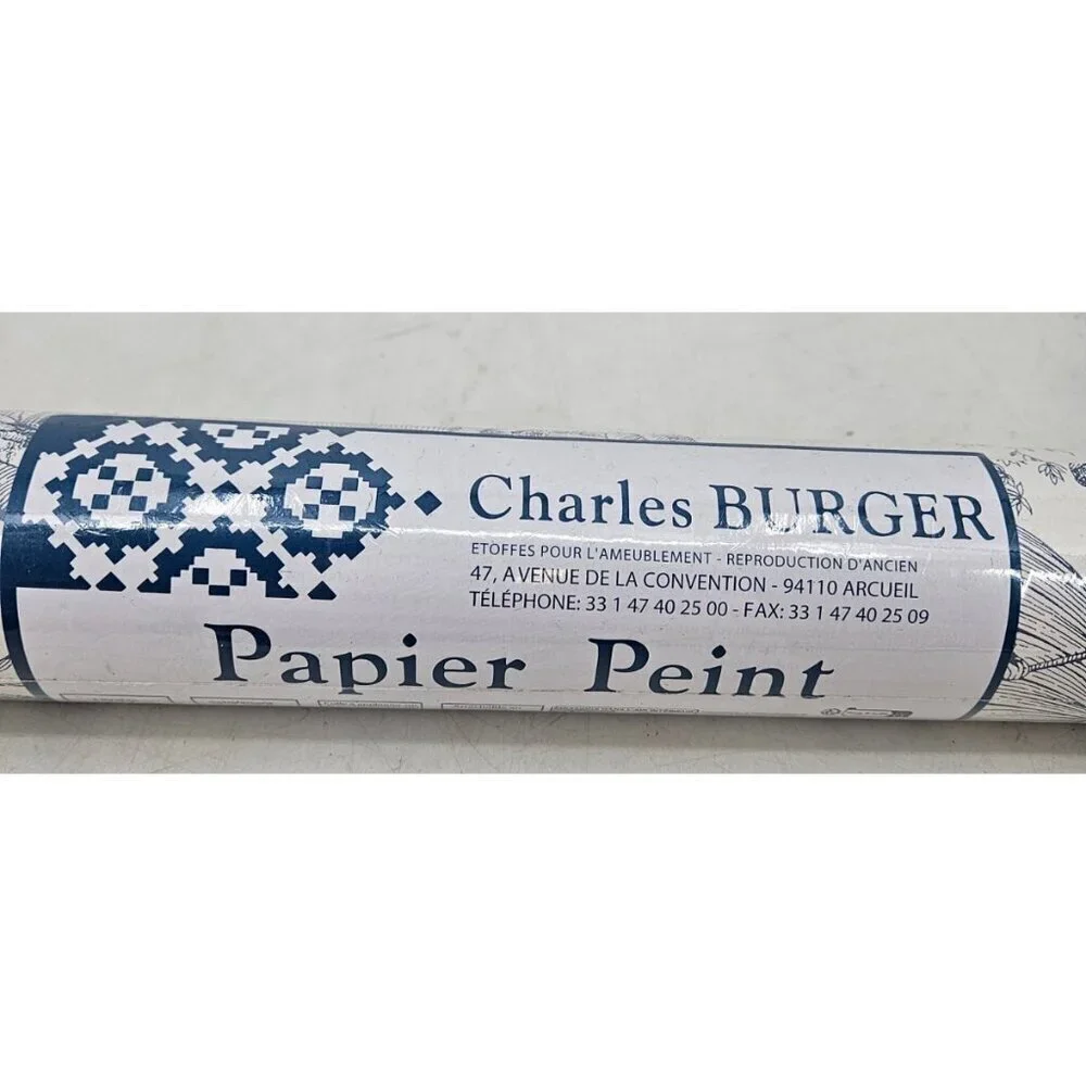 New Charles Burger Wallpaper Blue Toile 21